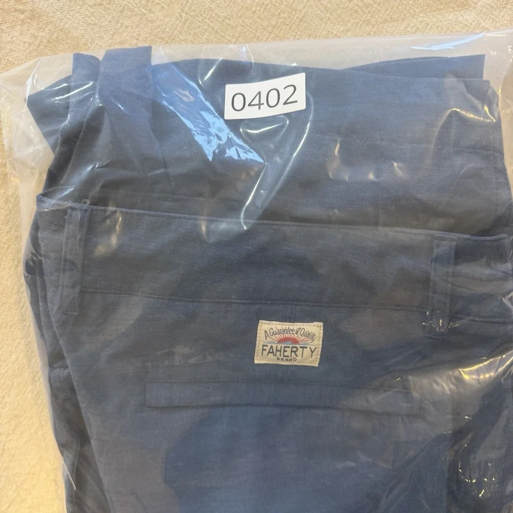 Faherty All Day Shorts Mens Belt Loop 38 Slate Blue Stretch Performance Chino 9
